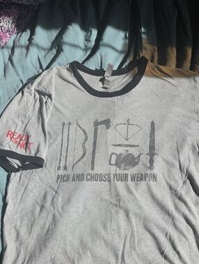 Ready Or Not Movie Tee with Weapon Graphic